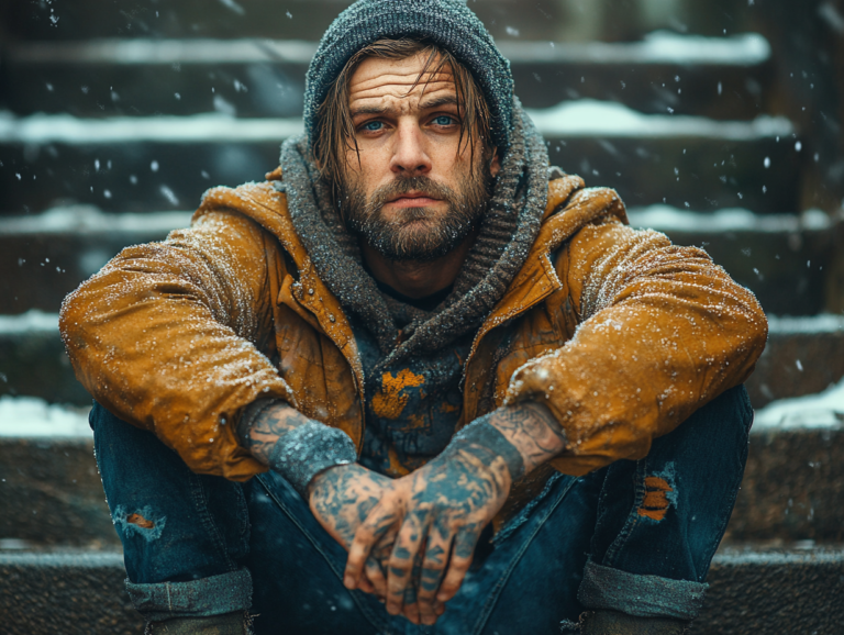 homme triste et deprimé